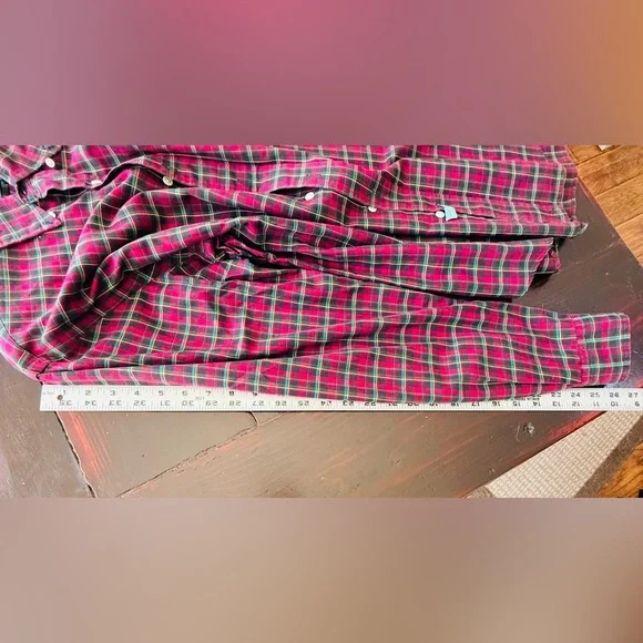 Ralph Lauren EUC custom fit, plaid Long
Sleeve Button-Down Cotton Shirt Size L - Picture 10 of 10